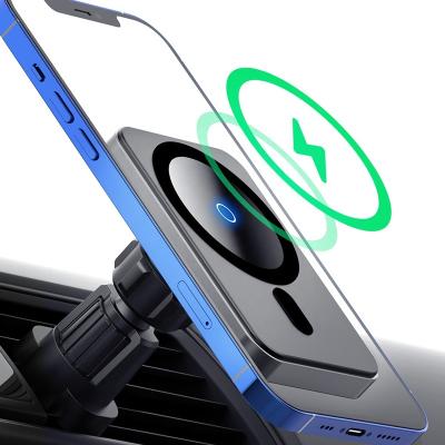 China Car Mount Holder 15W Car Phone Holder Magnetic Fast Charging Magnetic Wireless Charger For iPhone 12/13 for sale