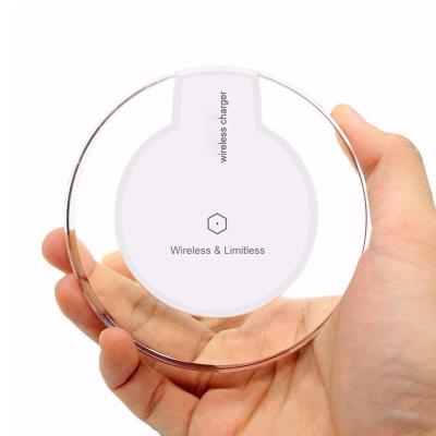 China Cheapest Cell Phone Price Factory Directly Sell New K9 Ultrathin Crystal Qi Wireless Charger Universal for sale