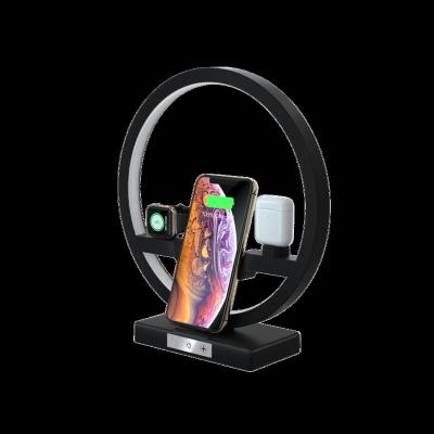 China Universal Table Lamp Dock Ref 2020 New Qi Fast Charging Wireless Charging Universal Dock With Desk LED Lamp Fast Wireless Charger For Apple Watch Smart Phone Earbuds for sale