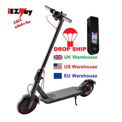 China Original 2022 iEZway unisex pro DDP drop shipping US EU US warehouse 350W motor 8.5inch motor two wheel foldable adult electric scooter for sale