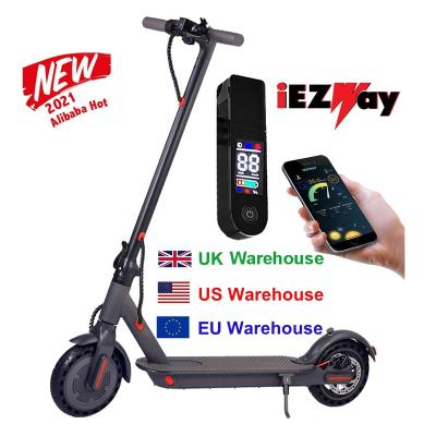 China 2021 DDP USA UK Warehouse 350W Unisex iEZway Motor 32km/h Drop Shipping Two Wheel Foldable Adult Electric Scooter for sale