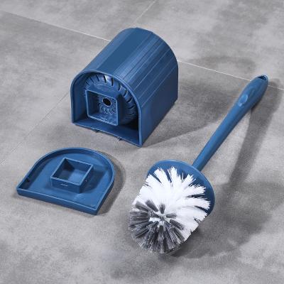 China Sustainable Modern Hygienic Plastic PP Wall Mounted Household 2 In 1 Toilet Brush Holder Set for sale