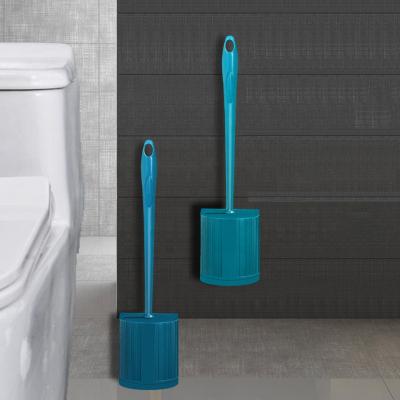 China Sustainable Bathroom Accessories Cleaner 2 in 1 Easy Household Toilet Brush Holder Set for sale