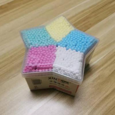 China Makeup ; Ear Cleansing China Factory Price Multicolor Tips Eco Friendly Simple Packaging Ear Cleaning Swabs Cotton Buds for sale