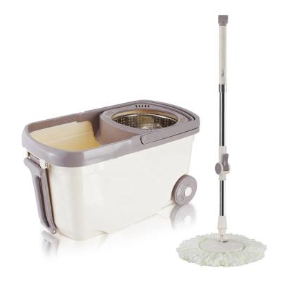 China Durable Manufacturers Hydraulic Rotating Floor Cleaner Mops Bucket Kit With Wheels for sale