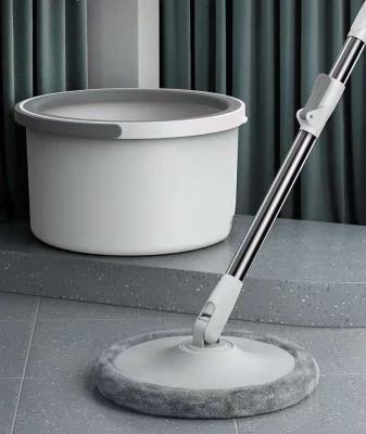 China Household Style Sustainable Free Spinning Hand Spinning Water Separating Dry Wet Telescopic Floor Mop With Bucket for sale