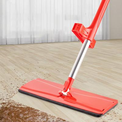 China Sustainable High Quality Red Pads Microfiber Household Floor Cleaning Swob Magic Free Hand Wash Flat Mop for sale