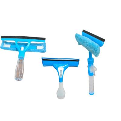 China Viable Manufactures Shower Car Window Floor Spray Water Handle Cleaning Broom and Squeegee for sale