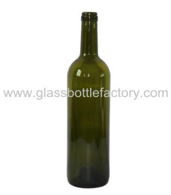 China 750ml Dark Green Bordeaux Wine Bottle for sale