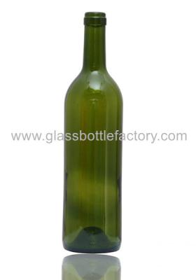 China 750ml Dark Green Wine Glass Bottle for sale