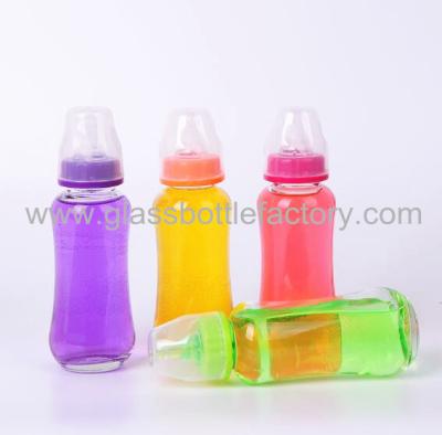 China 280ml Glass Feeding Bottle With Nipple for sale