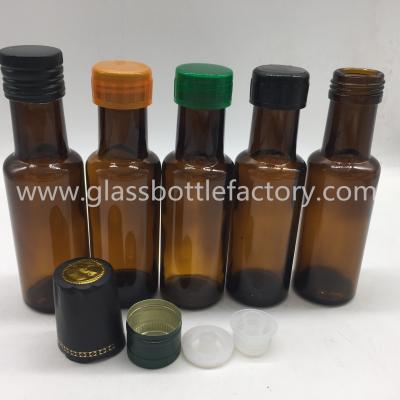 China 100ml Amber Olive Oil Glass Bottles With Caps for sale