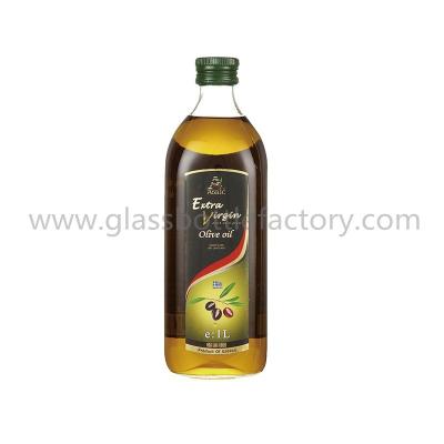 China 1000ml Clear Empty Olive Oil Glass Bottle for sale