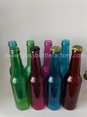 China 330ml Green,Blue,Purple Colors Beer Bottles for sale