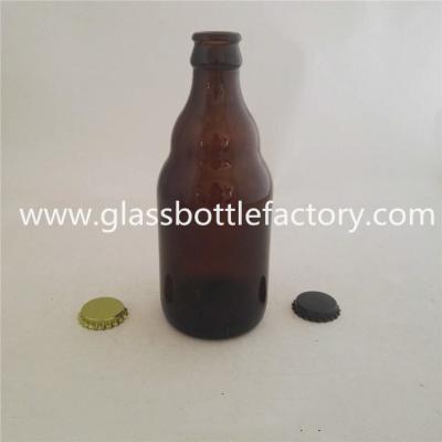 China 330ml Bear Amber Beer Bottle for sale