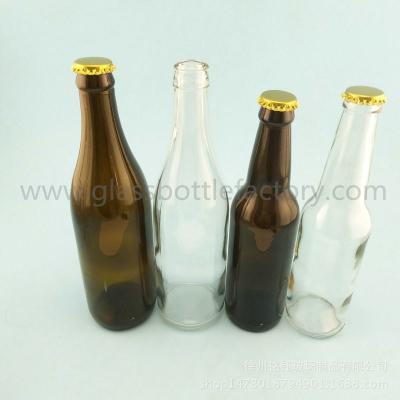 China 330ml,500ml Clear and Amber Beer Bottles for sale