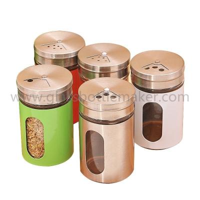 China 100ml Clear Spices Glass Jar With Lid for sale