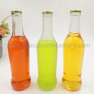 China 275ml Clear Soft Drink Glass Bottle With Crown Cap for sale