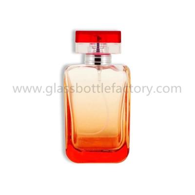 China 100ml Colored Spraying Perfume Glass Bottle With Cap for sale