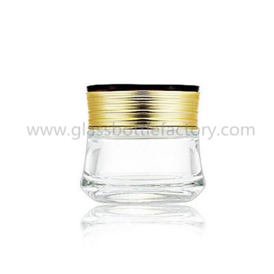 China 30g,50g Transparent Glass Cosmetic Jar With Lid for sale