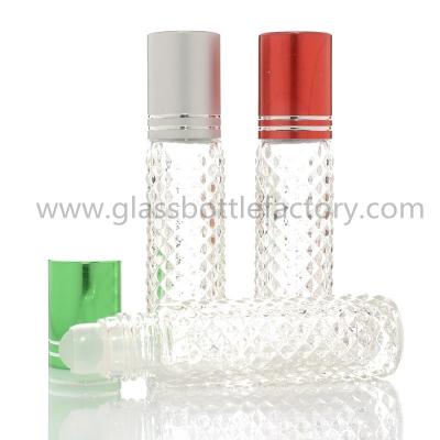 China 8ml Clear Perfume Roll On Bottle With Cap and Roller for sale