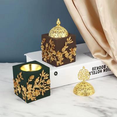 China Factory indian exquisite nordic light craft resin style luxury home hotel decoration aromatherapy stove ornaments for sale