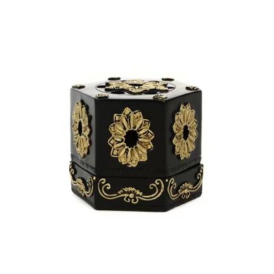 China Three-dimensional hexagonal exquisite aromatherapy stove indian luxury style light relief flower incense resin home decoration for sale