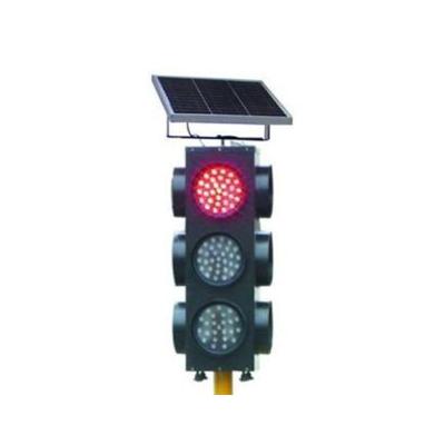 China Road Safety Led Warning Lights Good Quality Radio Intelligent Solar Rechargeable Traffic Light Lamp 400mm for sale