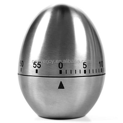 China 2018 MARCH EXPO Special Offer Sustainable Stainless Steel Egg Shaped Mechanical Rotating Alarm With 60 Minutes To Cook Kitchen Timer for sale