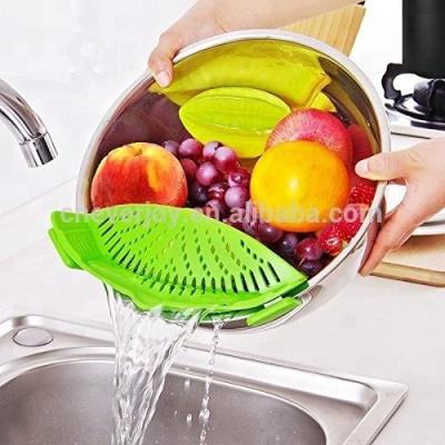 China Special Offer BPA Free Silicone Pasta Strainer Pot Sieve Silicone Dish Drainer 2020 Viable September Super Best China Supplier for sale