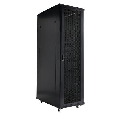 China Transparent Tempered Glass Front Door (metal door optional) 19 Network Server Rack 18u 20u 22u 24u 27u 32u 36u 42u 47u Indoor Network Server Switch Cabinet for sale