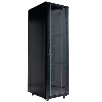 China Front Door Tempered Glass Home Internet (Metal Door Optional) 15M Server Rack Network 42U Cabinet Reack 42 36U 45 U 45U 19U Cabinets 2Ft Transparent Open Self Data Switch Servers for sale