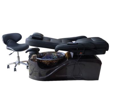 China Salon Spa Nail Salon Luxury Massage Fashion Fashion Nail Style Lie Small Flat 175 Degree And Round 360 Degree Rotation Spa Chair Pedicure for sale