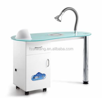 China Modern Commercial Furniture Plastic Nail Table Manicure Table Used Technician Nail Salon Furniture Nail Tables for sale