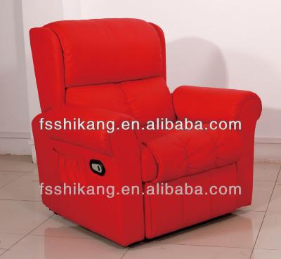 China Electric Red Leather Leisure Chair Recliner Chair SK-B02 p for sale