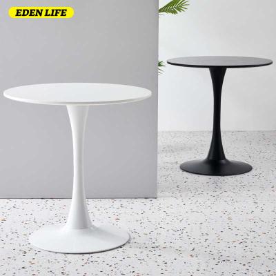 China Modern Dining Room Furniture Household Modern Dining Table And Chair Metal New Set Around Tulip Dining Tables for sale