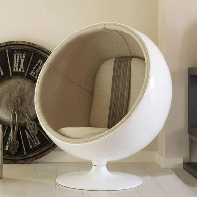 China White Adjustable Swivel Home Modern Home Fiberglass Chair Leisure Living Room Furniture Hotel Ball Bubble Chair (Other) for sale