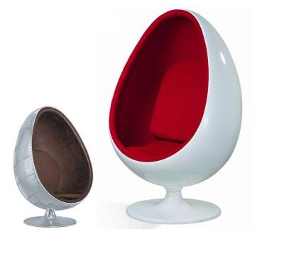 China (Other) Adjustable Standing Oval Egg Shaped Pod Chair Bubble Chair Swivel Hanging Fiberglass Chairs Modern Furniture for sale