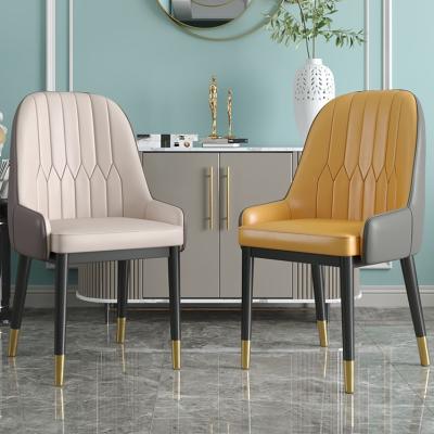 China (Other)Adjustable Modern Room Dining Chair Wholesale White Black Nordic Restaurant Hotel Upholstered Leather Chairs for sale