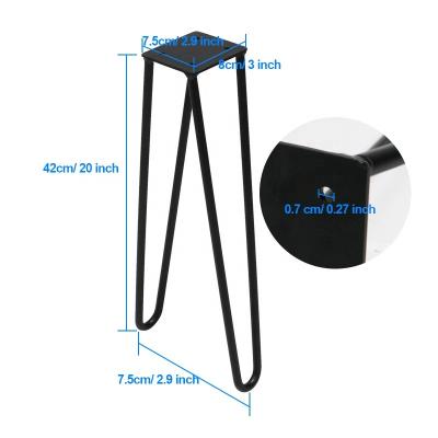 China Modern New Design Furniture Accessories Legs Table Legs Metal Hairpin Low Hairpin Table Legs Wholesale for sale