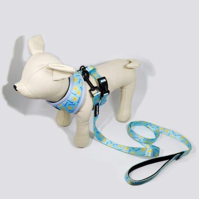 China Customized Viable Colored Cloth Waist Reflective Collar Waterproof Canvas Strap Adjustable Pet Harness For Puppy for sale