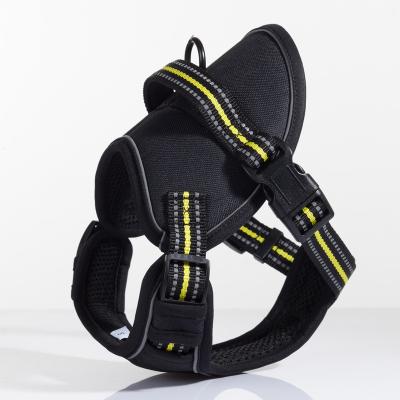 China Reflective Multi Size Customized Logo Nylon Waterproof Reflective Adjustable Pet Harness for sale