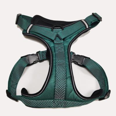 China Custom Adjustable Reflective Vest Pet Highly Reflective Coating Breathable Harness For Large Dogs for sale