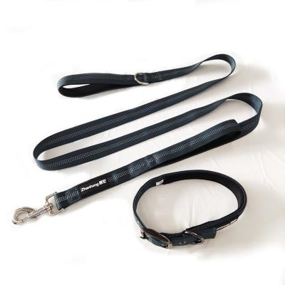 China OEM Custom High Quality Reflective Nylon Adjustable Pet Collar Training Leash Set for sale