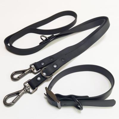 China Wholesale Custom Hunting Waterproof Soft Adjustable Quick Release PVC Dog Collar Leash Set for sale