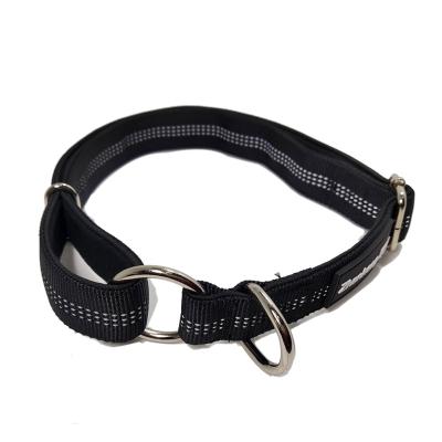 China Reflective Custom Nylon Reflective Logo Printed Adjustable Metal Buckle Straps Dog Collars Leash Set for sale