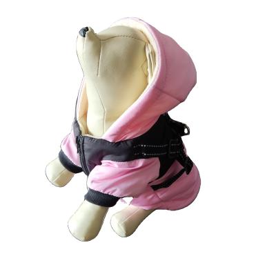 China Custom Viable Printed Plus Velvet Thickening Waterproof Warm Winter Fleece Dog Jackets Coats Hoodie Pet Clothes for sale