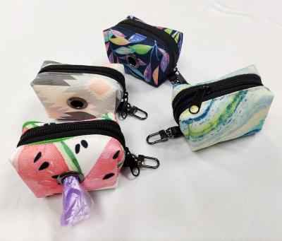 China Polyester Fabric Fashion Canvas Customized Viable Waterproof Portable Fanny Pack Pet Dog Poop Dispenser Bag for sale