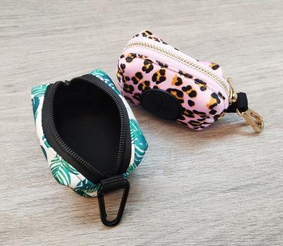 China Custom Floral Printing Fanny Pack Dispenser Poop Bag Biodegradable Waterproof Portable Pet Apparel Viable for sale