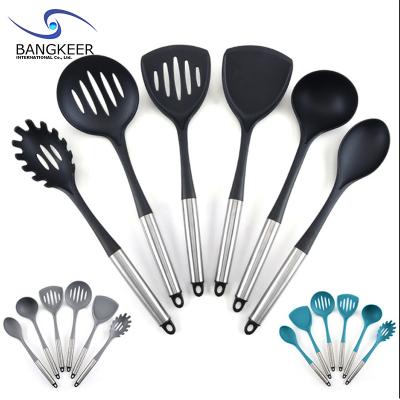 China 6 Pieces Durable Stainless Steel Non-Stick Handle Kitchenware Nylon Tool Accessories Kitchenware Cooking Instruments Tool Kit for sale